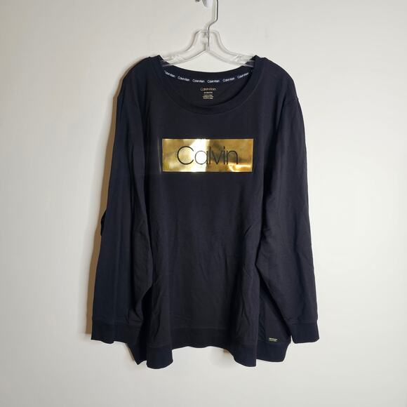 Calvin Klein Other - Calvin Klein Black Gold Crewneck Sweatshirt Size 3XL